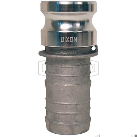 Dixon Global Type E Cam and Groove Adapter, 8 in Nominal, Male Adapter x Hose Shank End Style, Aluminum G800-E-AL